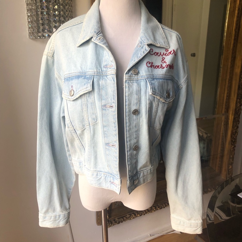 Rails embroidered Light Blue Denim Jean Jacket size medium